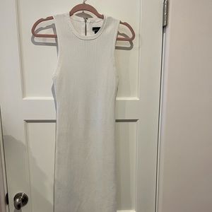 Alice and Olivia off white knit dress. Size Medium. Midi length